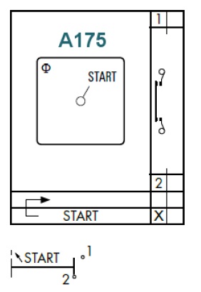 K&N bryter A175 start-impuls 1pol for LockR Rotary Swich