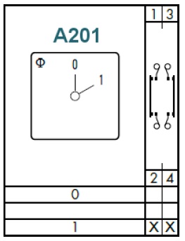 K&N bryter A201 2pol for LockR Rotary Swich