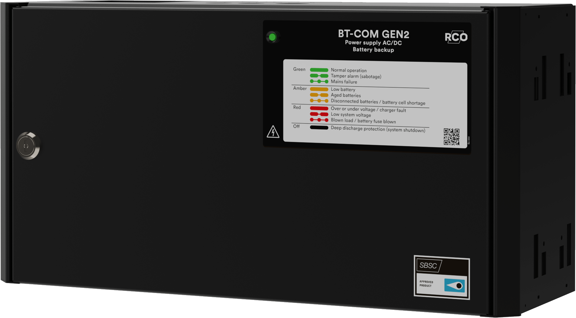 BT-10-S COM Gen2 Strømforsyning 10A 24V ekskl. 2x14Ah batterier