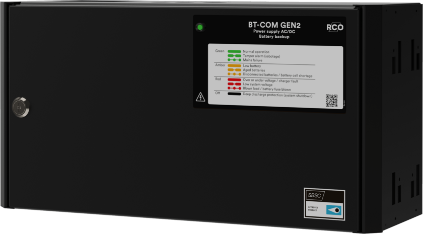 BT-10-S COM Gen2 Strømforsyning 10A 24V ekskl. 2x14Ah batterier